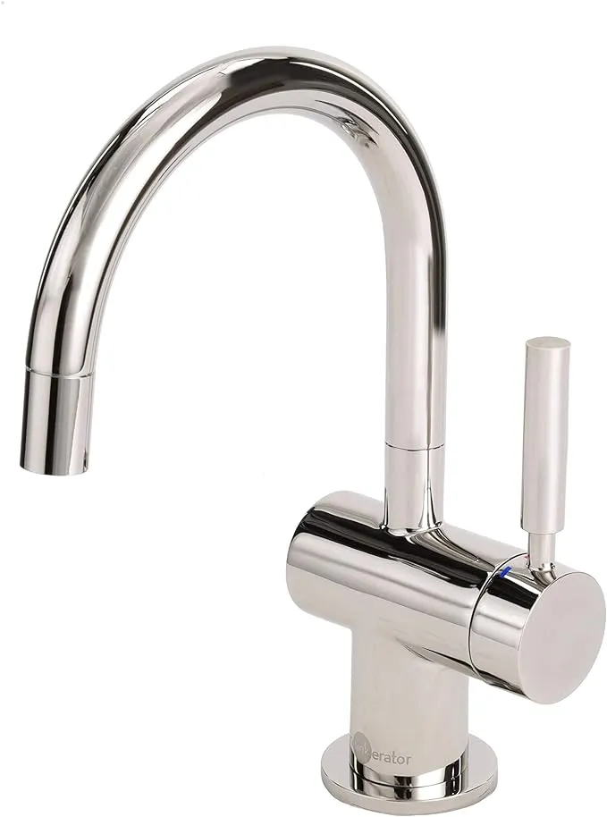 InSinkErator F-HC3300PN Indulge Modern Hot and Cool Water Dispenser Faucet, Polished Nickel