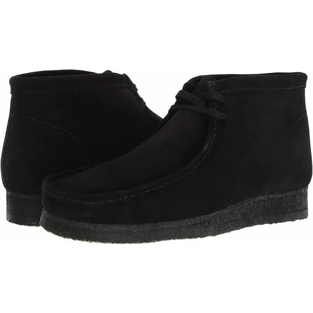 Clarks 26155515: Men s Wallabee Boot Chukka Black Suede