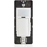 Leviton DVS05-1LZ Decora Vacancy Motion Sensor In-Wall Switch, Manual-On, 5A, Single Pole or 3-Way, White/Ivory/Light Almond