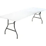  Molded Folding Banquet Table w/Handle 6ft Black Centerfold