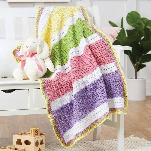 Herrschners Lollipops Baby Blanket Crochet Kit