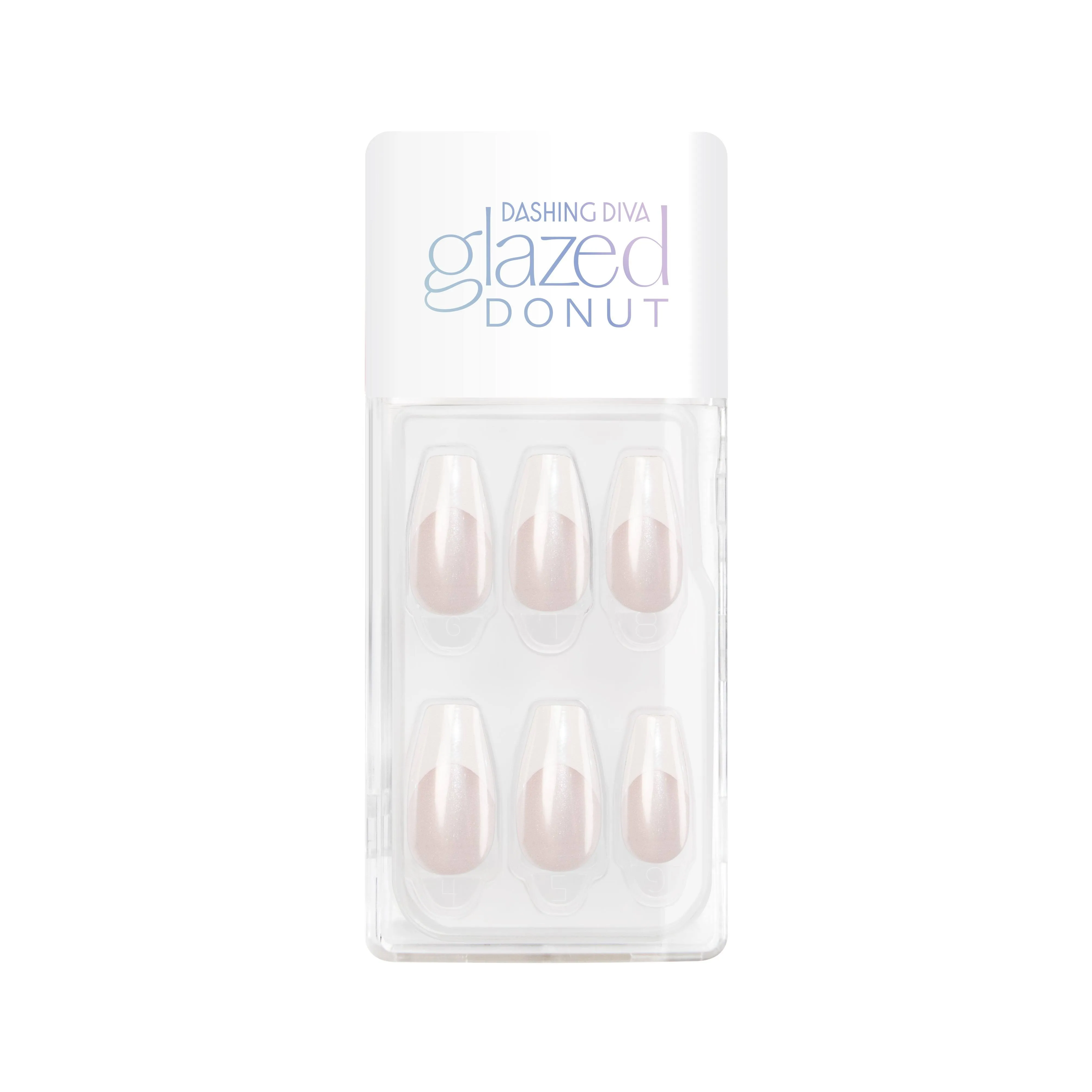 Dashing Diva Glazed Donut | French Glaze Coffin Press On Nails