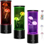 Jellyfish Lamp, 17 Color Changing Jelly Fish Tank Mood Lamps for Home Office Room Desktop Decoration, Jellyfish Aquarium Night Light Christmas Gifts for Kids Teens Girls Boys Adults