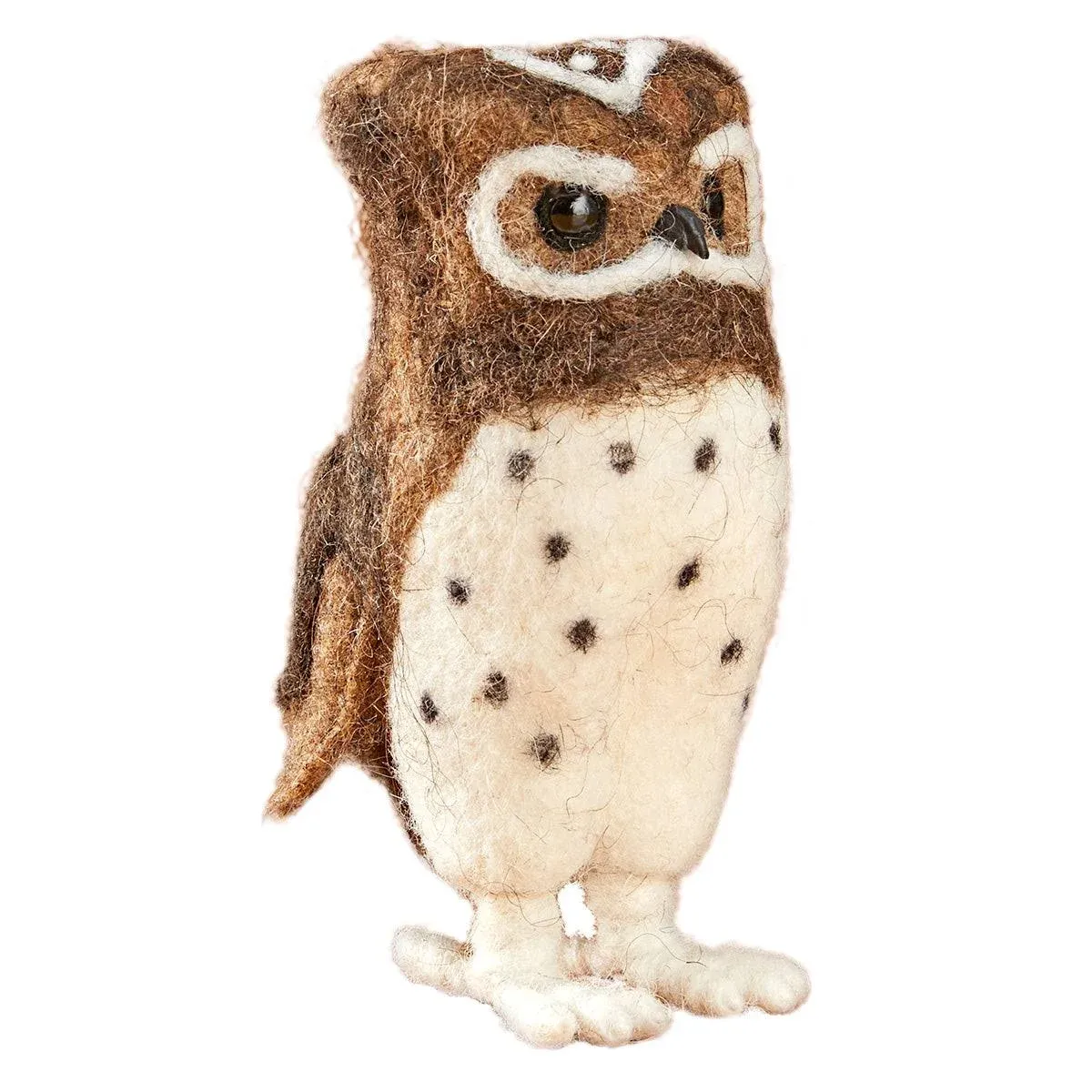 Park Hill Collection Wool Horned Owl with Brown Finish XAB10085