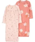 2-Pack Cotton Nightgowns for Baby Girls