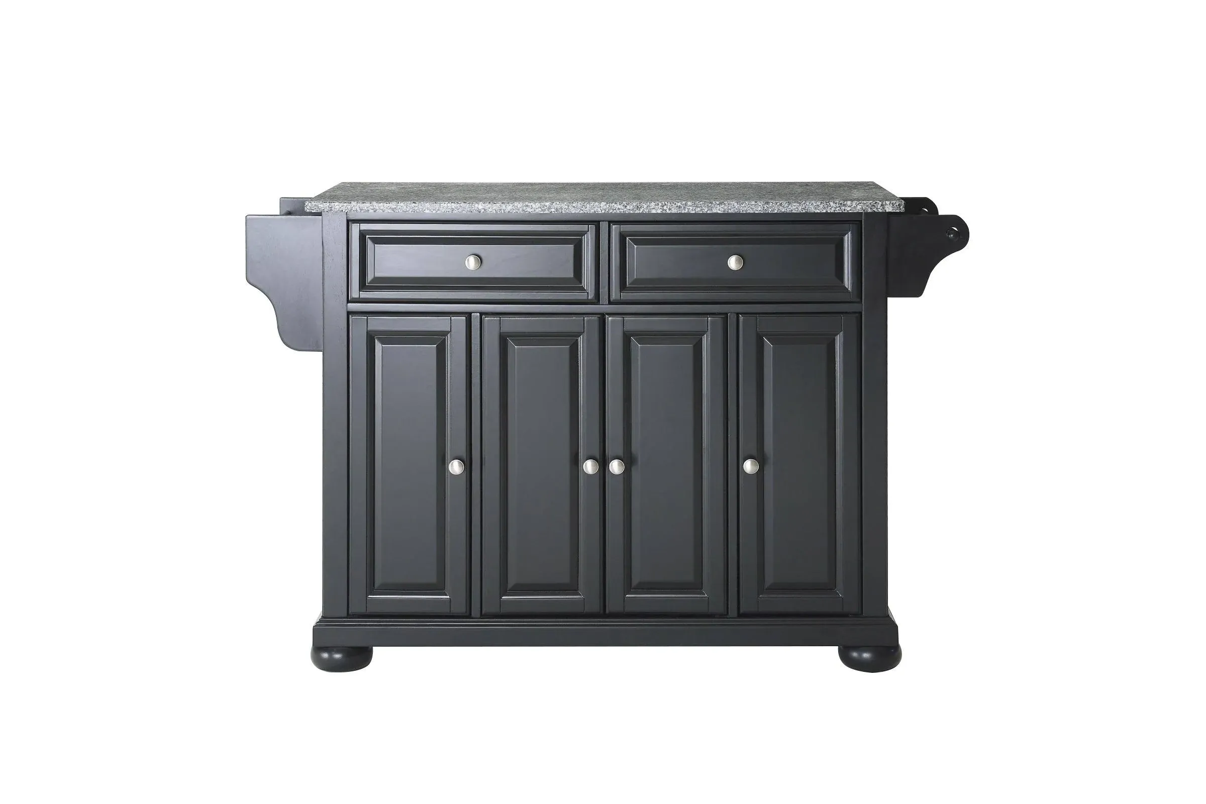 Crosley Alexandria Solid Granite Top Kitchen Island - Black