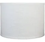 Classic Drum Linen Lamp Shade, Off White, 14"