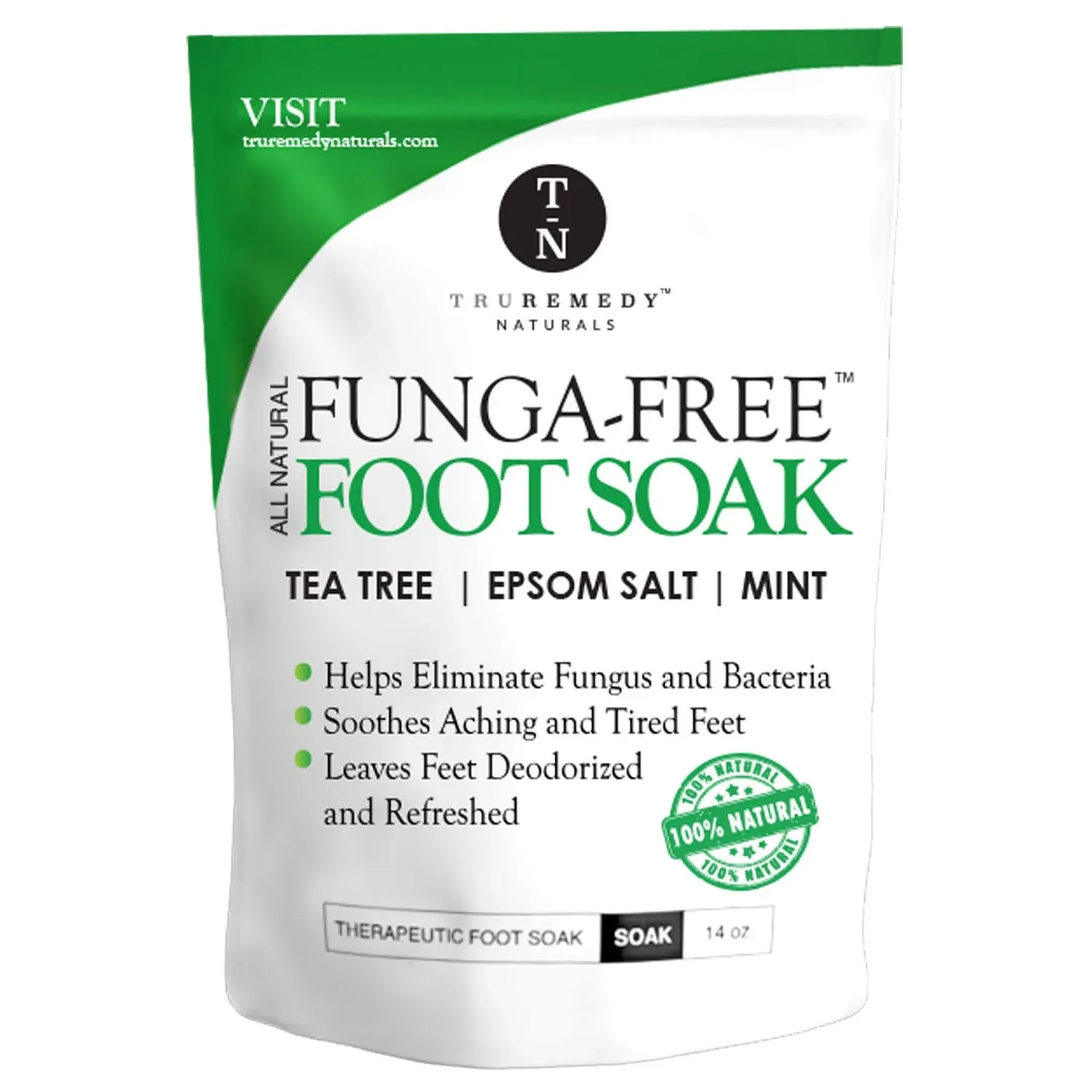 Tea Tree Oil Foot Soak with Epsom Salt & Mint, Feet Soak Helps Toenail