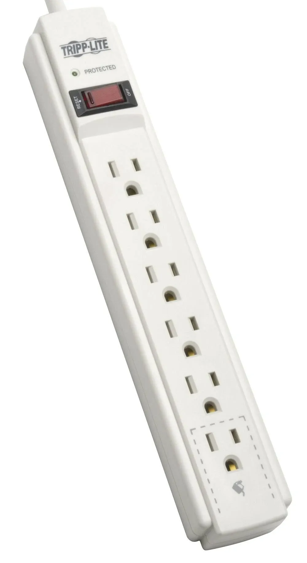 Tripp-Lite TLP606 6-Outlet Surge Protector, 6-ft Cord, 790 Joules