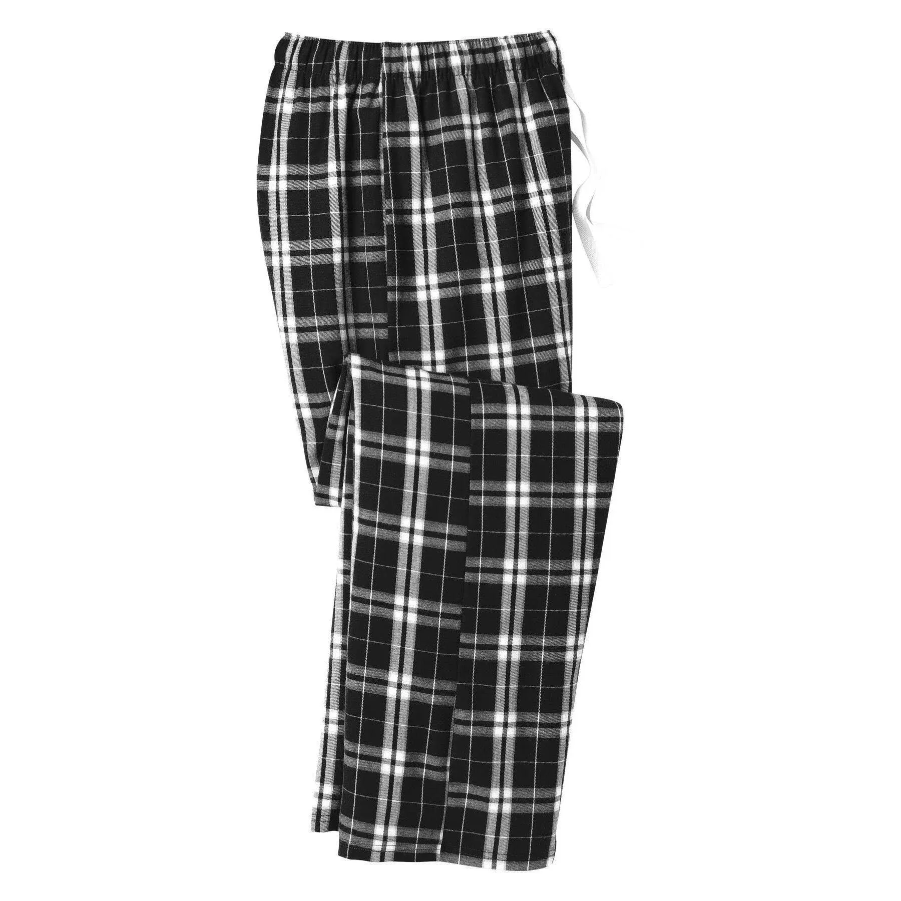 District DT1800 Flannel Plaid Pant Black L