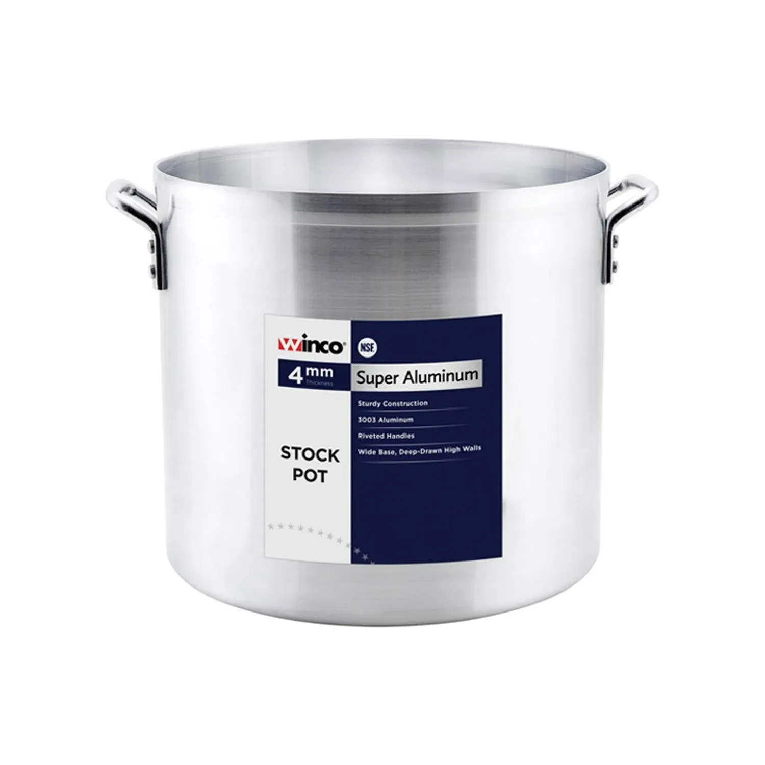 Winco USA - Super Aluminum Stock Pot, Heavy Weight, 16 Quart, Aluminum