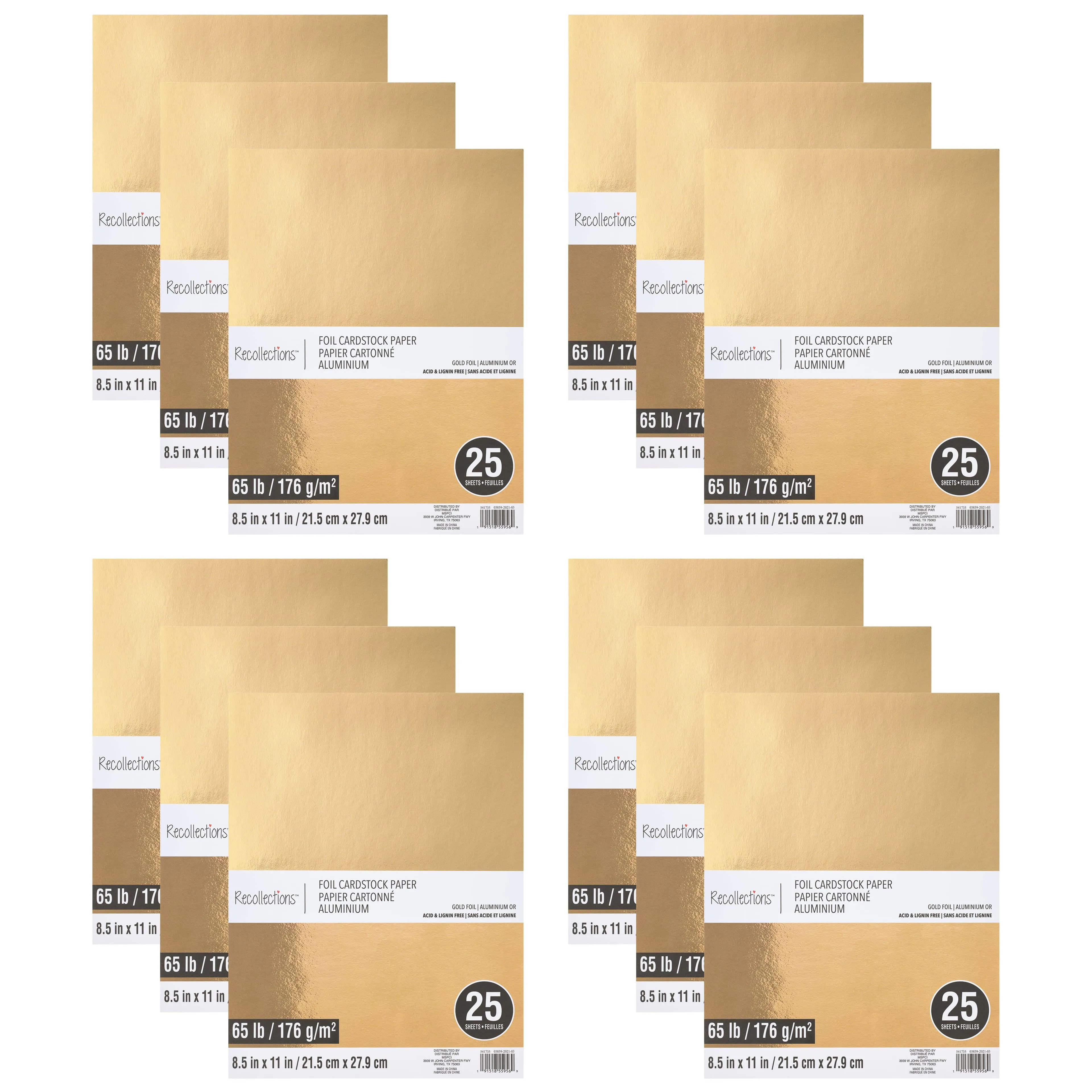 Recollections Gold Foil 65lb Cardstock Paper