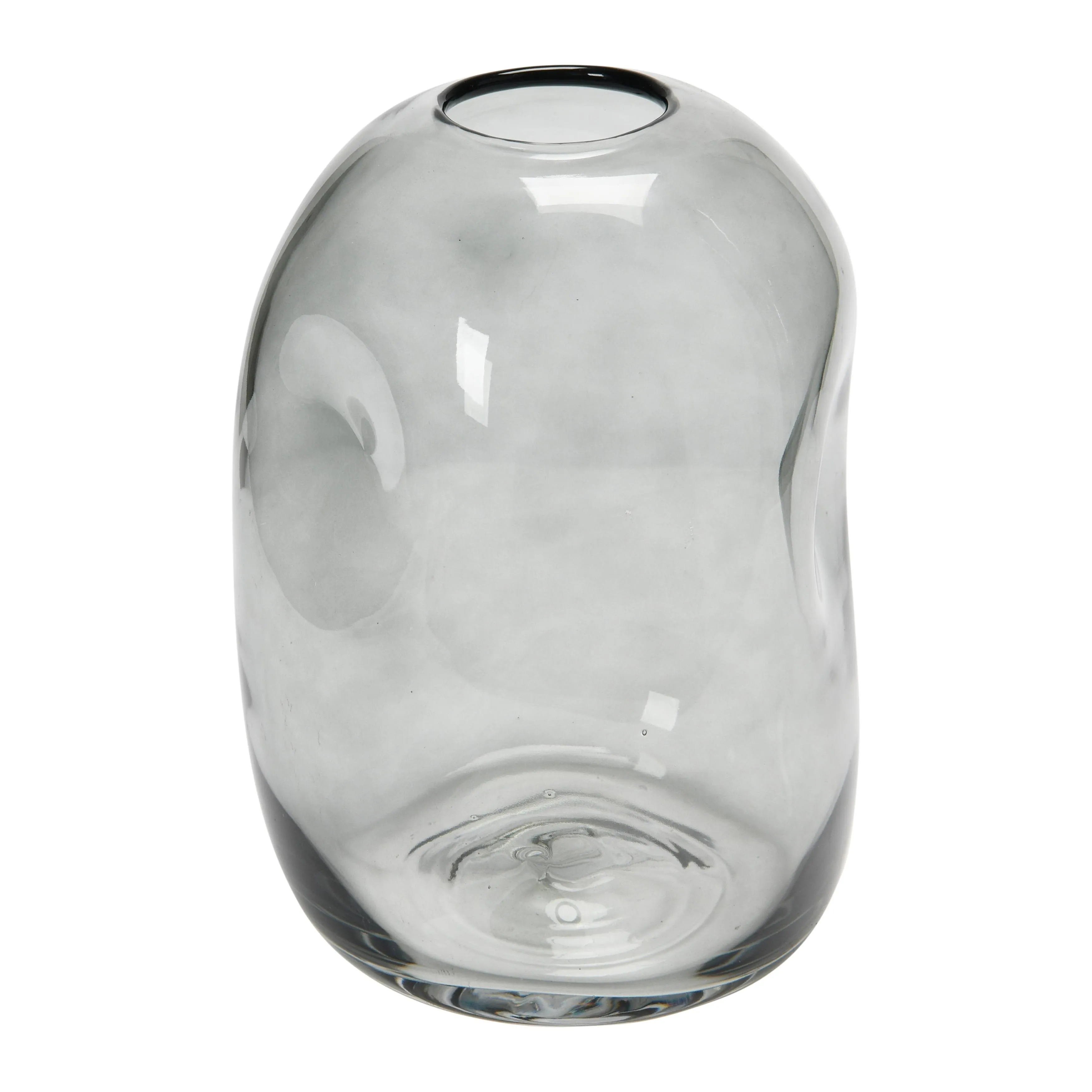 Glass Vase With Indentations - Contemporary - Vases - by Olive Grove | Houzz