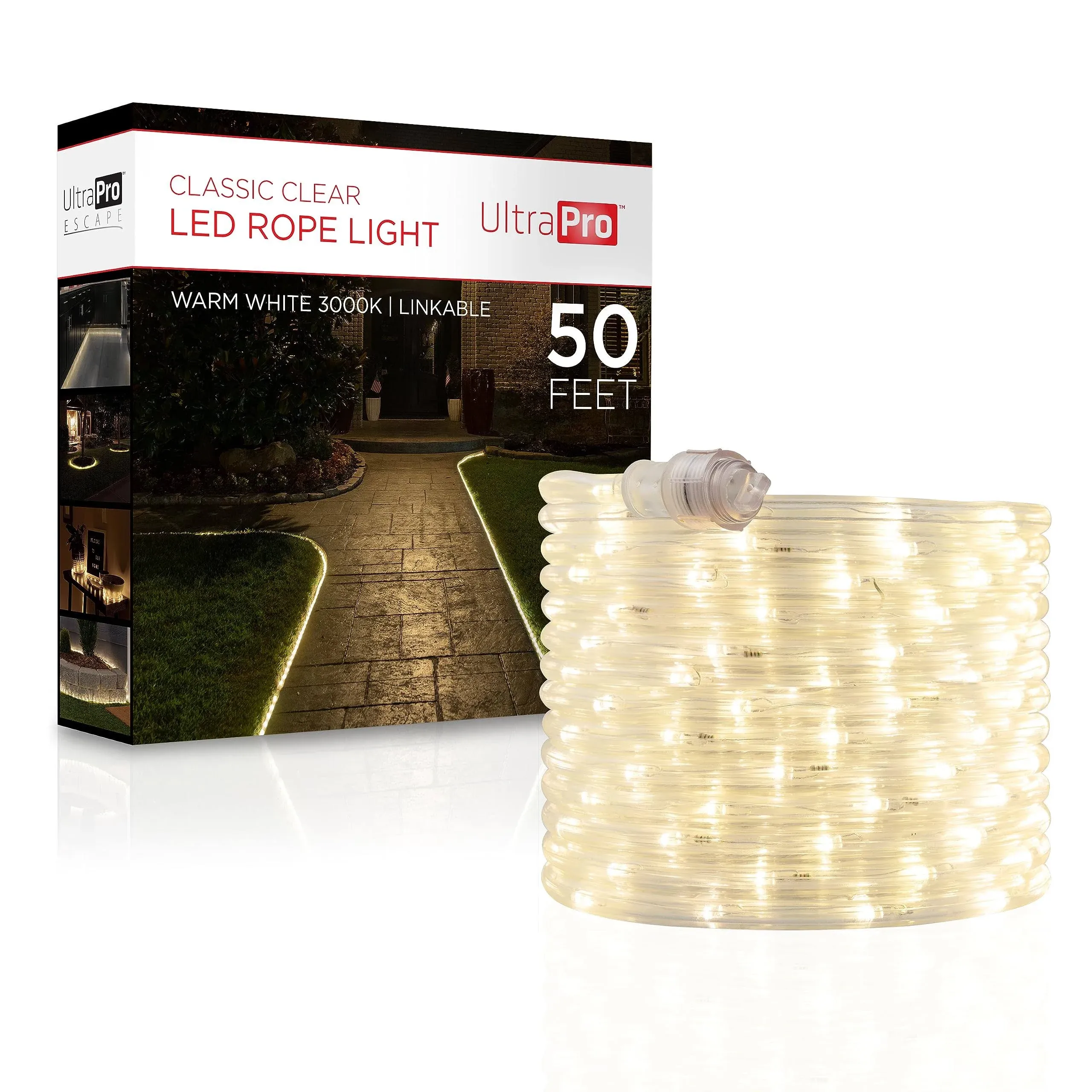 UltraPro Escape Indoor/Outdoor LED Rope Light 50ft. Warm White