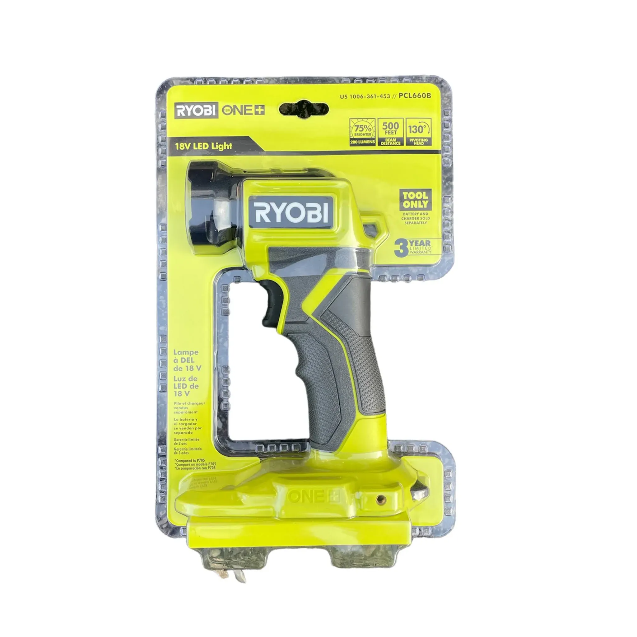 NEW RYOBI PCL660 ONE+ 18V Cordless LED Light 18Volt Worklight/Flas<wbr/>hlight