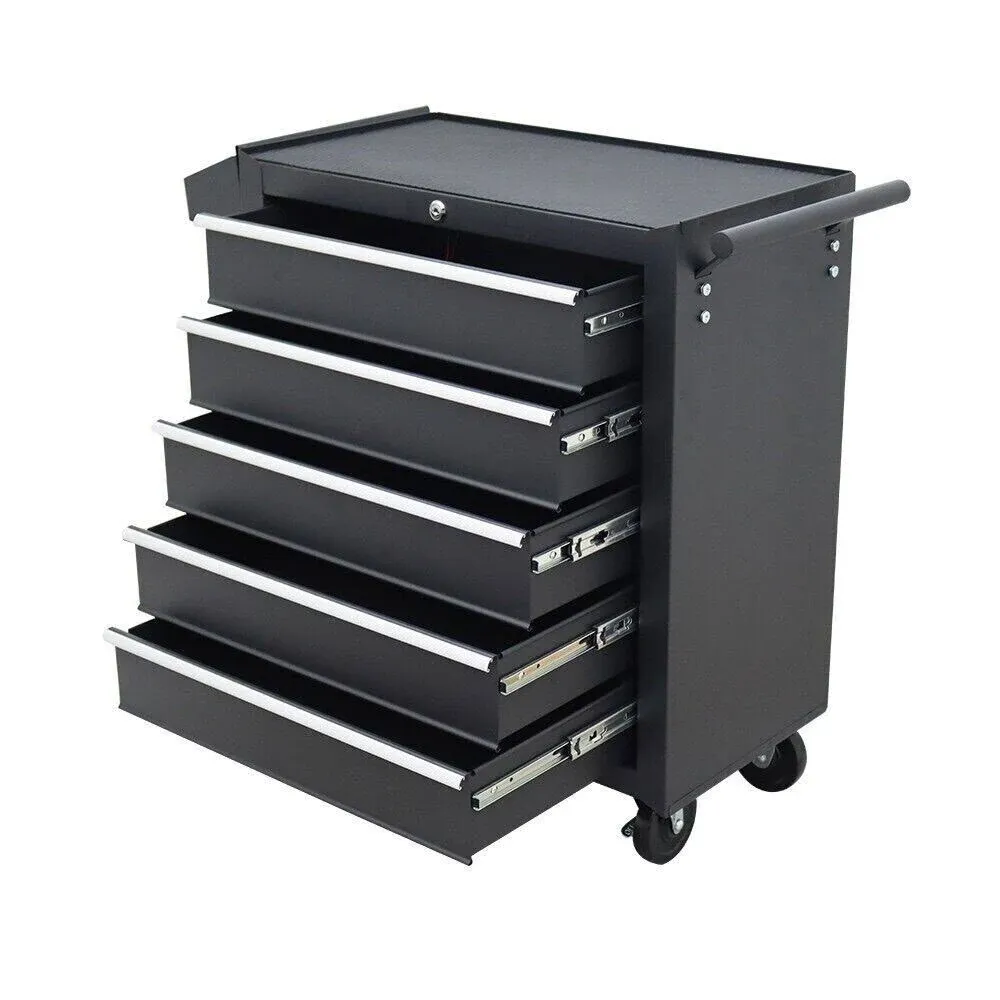 5 Drawer Rolling Tool Chest Cabinet with Wheels