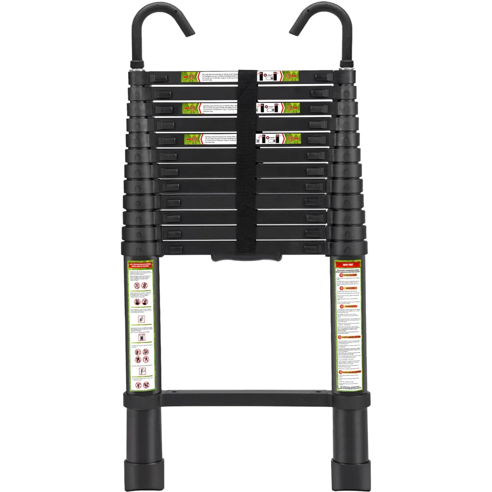 Telescopic Ladder, 12.5FT RIKADE Aluminum Telescoping Ladder with Non-Slip Fe...