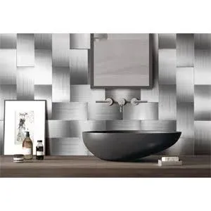 Art3d 100-Pieces Peel and Stick Stainless Steel 100 tiles, 