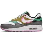 Nike Kids Air Max 1 SE (Black/White/Playful Pink/Stadium Green) 5Y