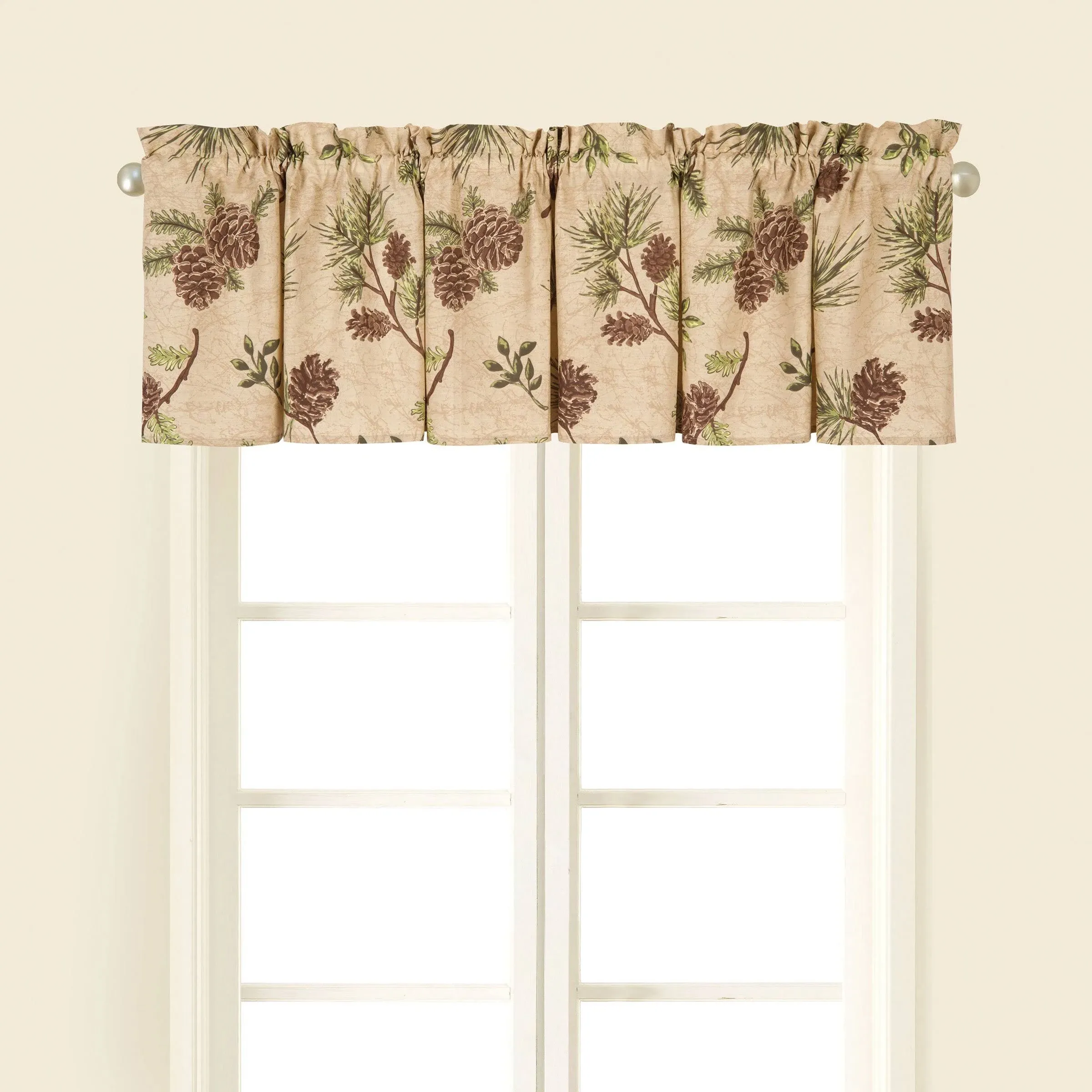 C&amp;F Home Woodland Retreat Window Treatment Curtain Pinecone Decor Decoration Ca