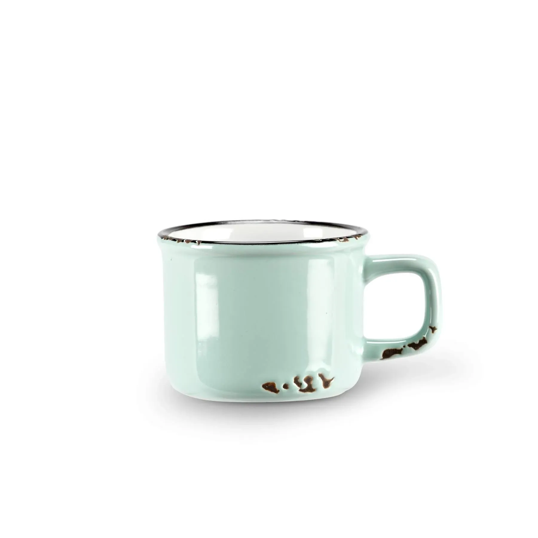 Abbott Collection Enamel Look Stoneware Espresso Cup Green