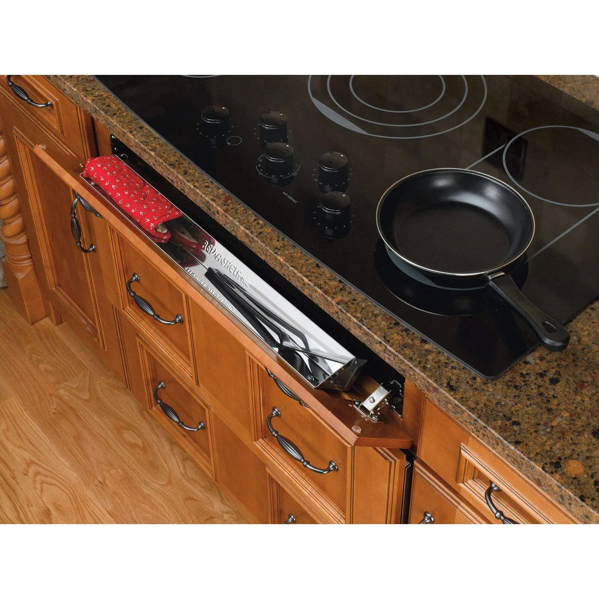 Rev-A-Shelf Stainless Steel Tip-Out Tray