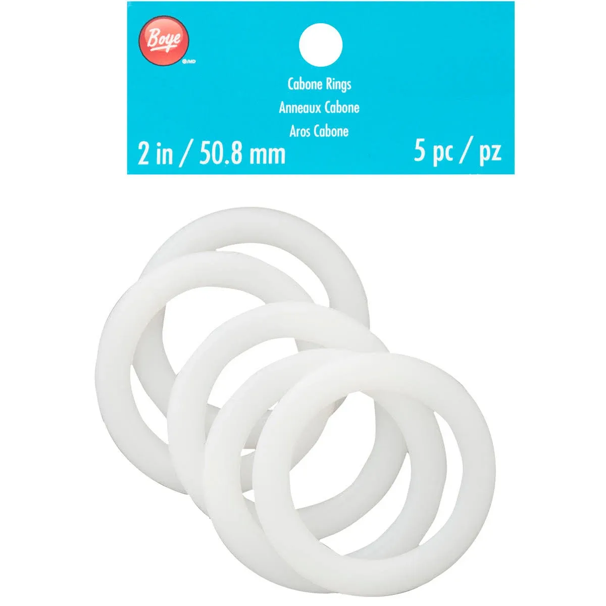 Boye 2" 5/Pkg - Cabone Rings