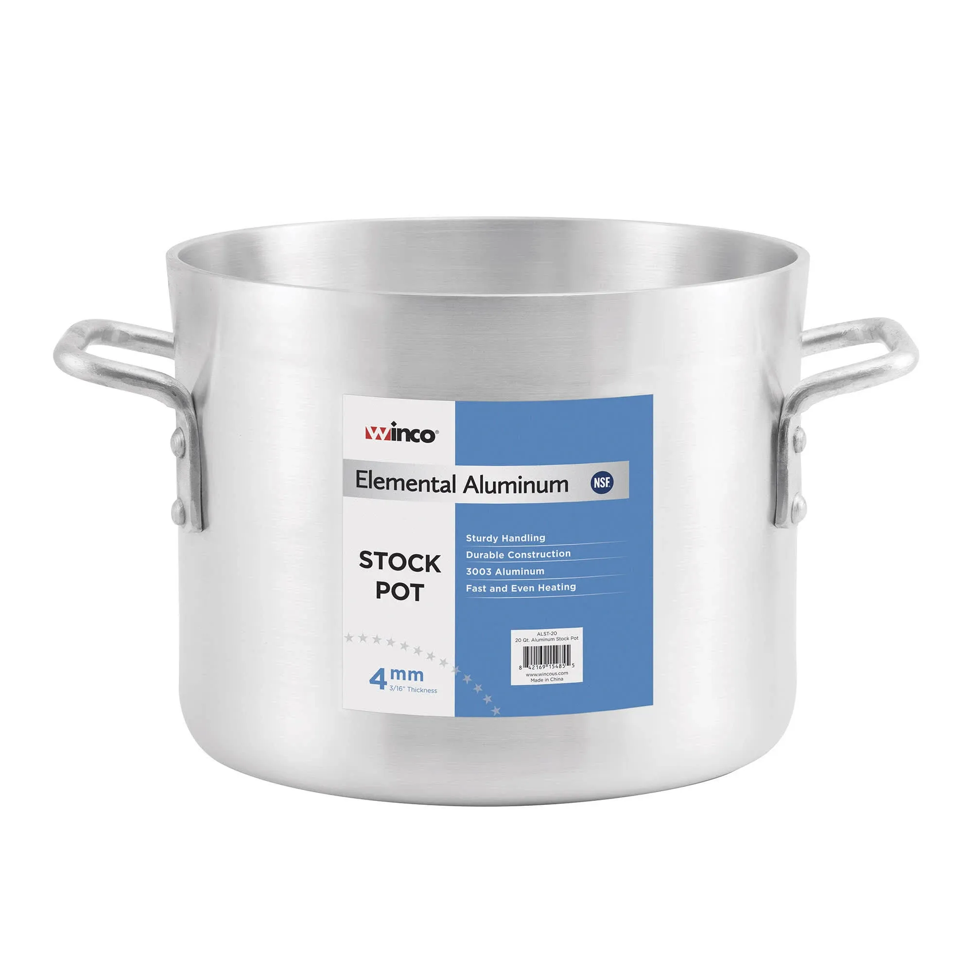 Winco AXS-40, 40 Quart Aluminum Stock Pot