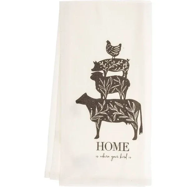 Karma Gifts - Tea Towel Home Is Where Your Herd Is