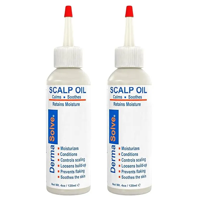 Dermasolve Psoriasis Scalp Oil 2-Pack - 4.0 Oz Each, for Psoriasis, Seborrheic D