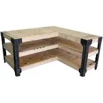 2x4basics 90165ONLMI Custom L-Shaped Workbench