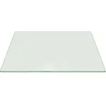 Rectangle Glass Table Top 3/8" Thick Pencil Polish Touch Corners by Fab Glass and Mirror - 16x24 inch