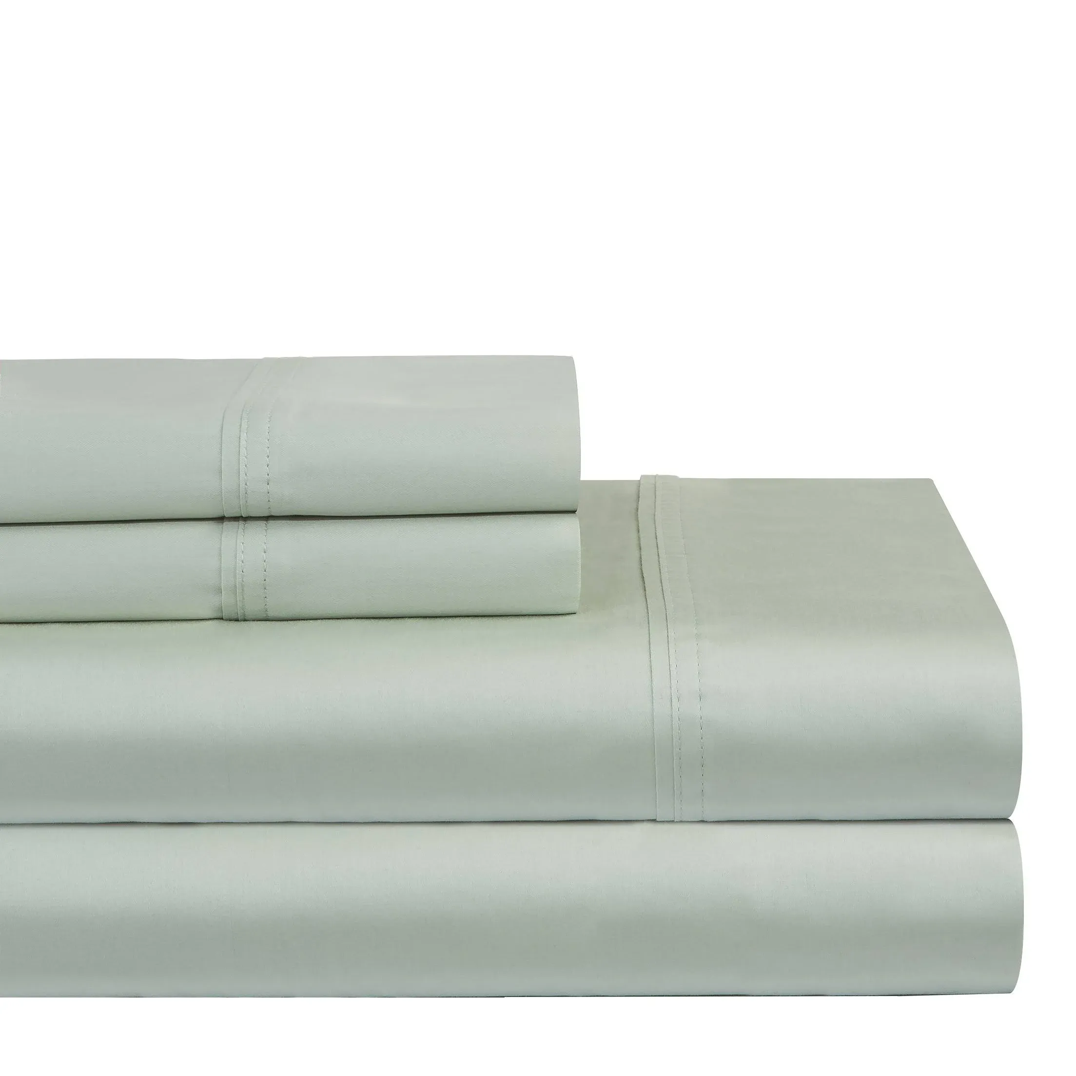 Pointehaven 400 Thread Count Deep Pocket 100% Sheet Set, King, Sage