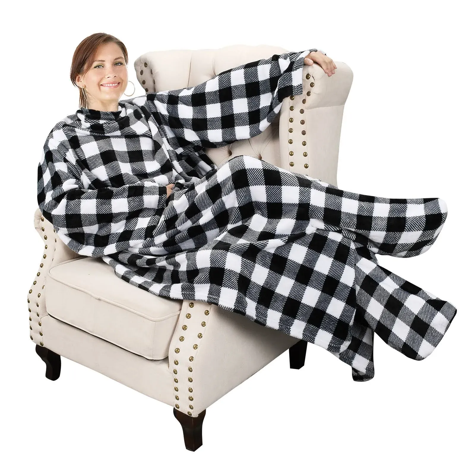 Catalonia Plaid Wearable Fleece Blanket