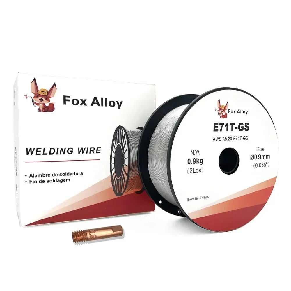 Fox Alloy Flux Cored Welding Wire 035A E71T-GS 2 lbs Spool Gasless MIG Welding ...