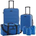 Travelers Club Tour Collection 6-Piece Hardside Set with Spinner Wheels, Blue