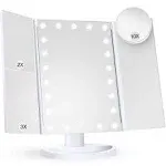 Makeup Mirror Vanity Mirror with Lights, 2X 3X 10X Magnification, Lighted Makeup