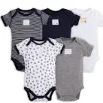 Bee Essentials Organic Short Sleeve Baby Bodysuits 5 Pack