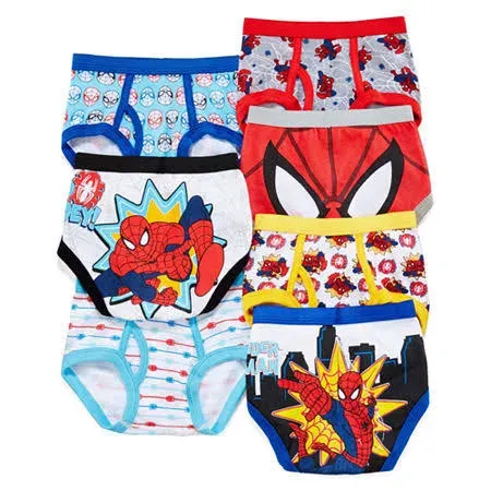 Spider-Man Boy's Briefs, Size 4T - 7 pack