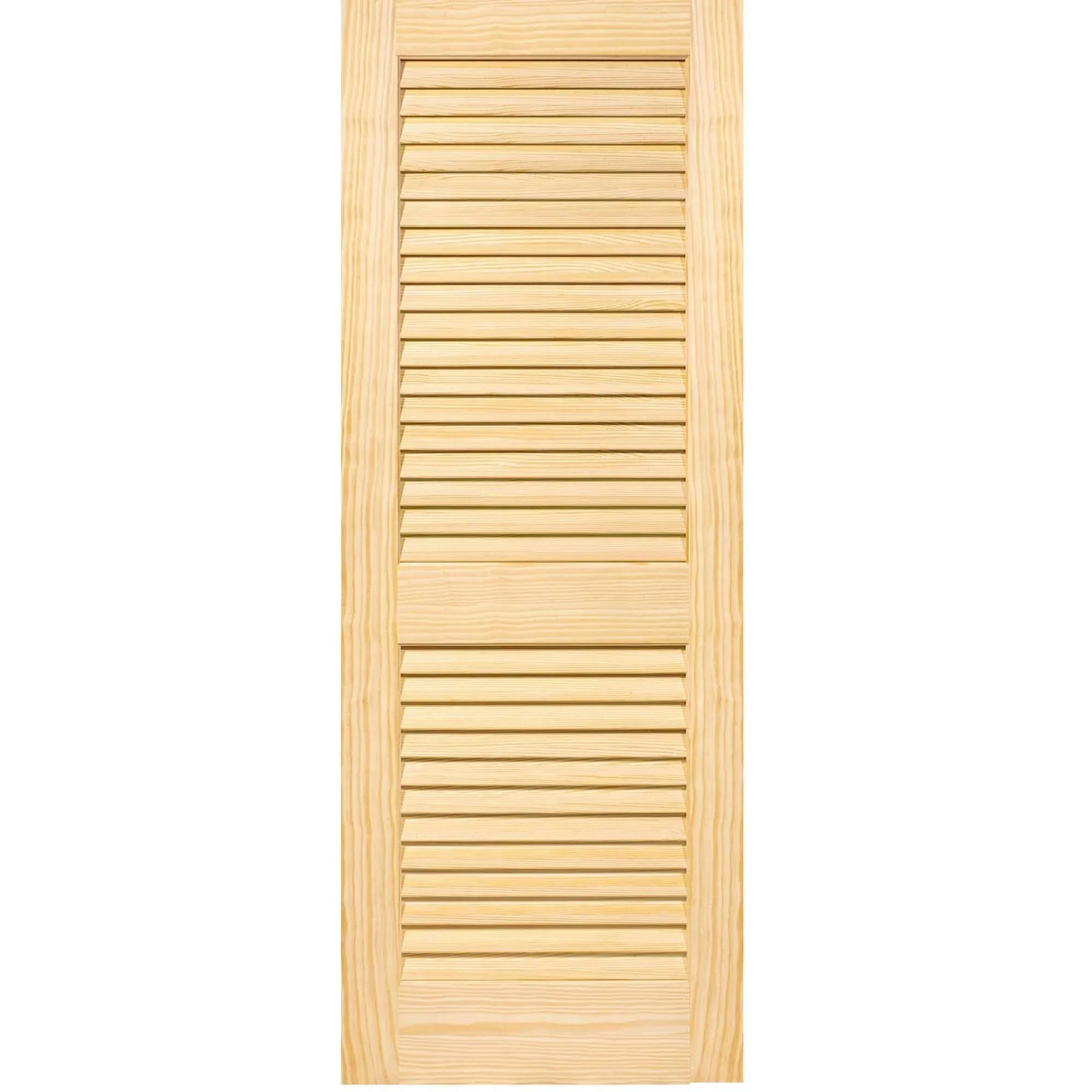 Kimberly Bay Louvered Solid Wood Primed Standard Door