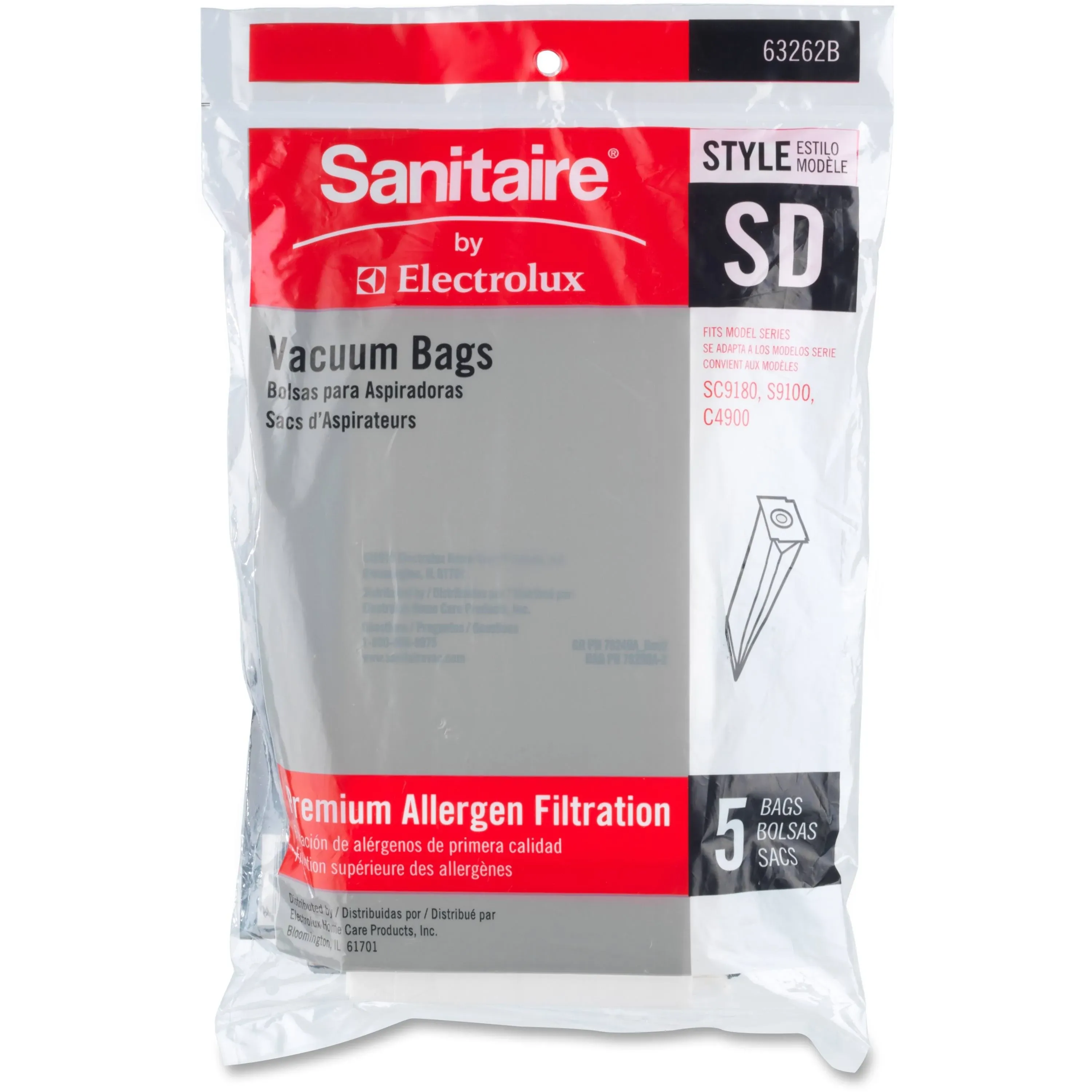 Sanitaire Replacement SD Vacuum Bags - 5 / Pack -