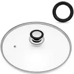 Eooch Tempered Glass Lid with Heat Resistant Handle