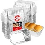 Stock Your Home Disposable Aluminum Mini Loaf Pans with Lids