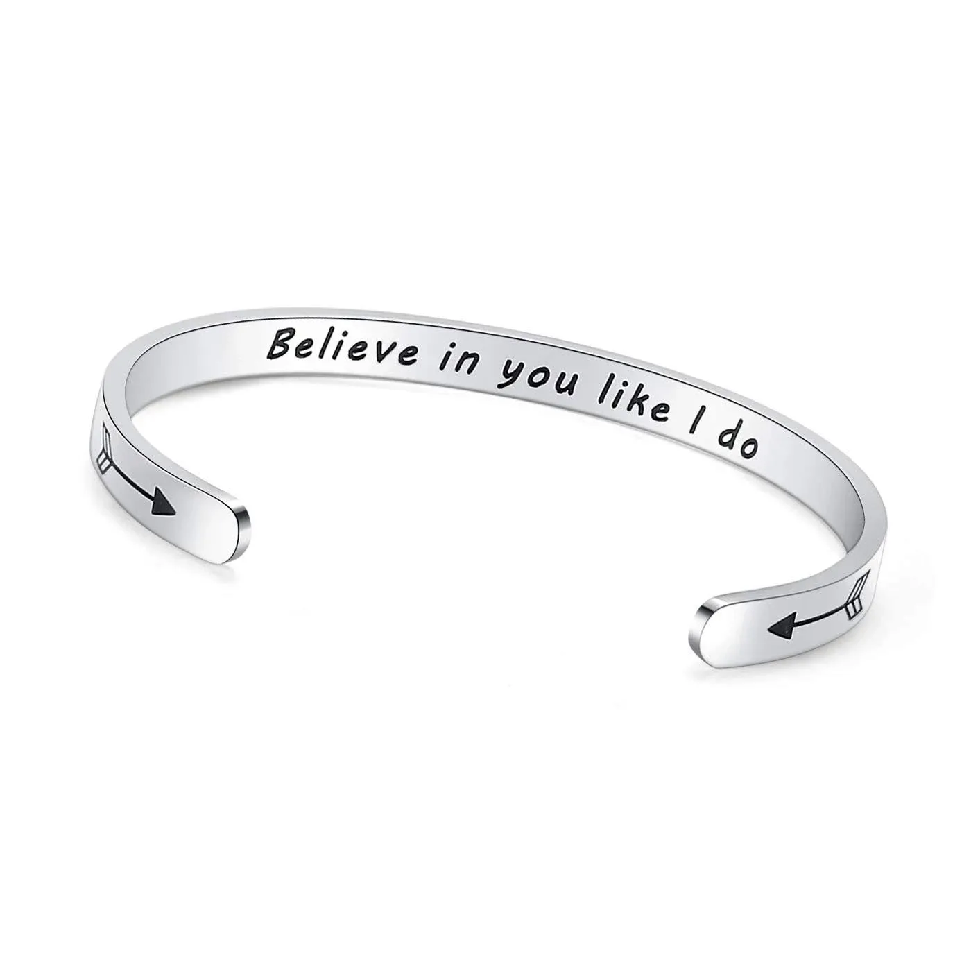 TONY & SANDY Believe In You Like I Do Bracelet for Teen Girls Gifts Inspirational Bracelet for Women Best Friends Teenage Motivational Affirmative Female Stuff Sobriety Nursing School Teen With Box