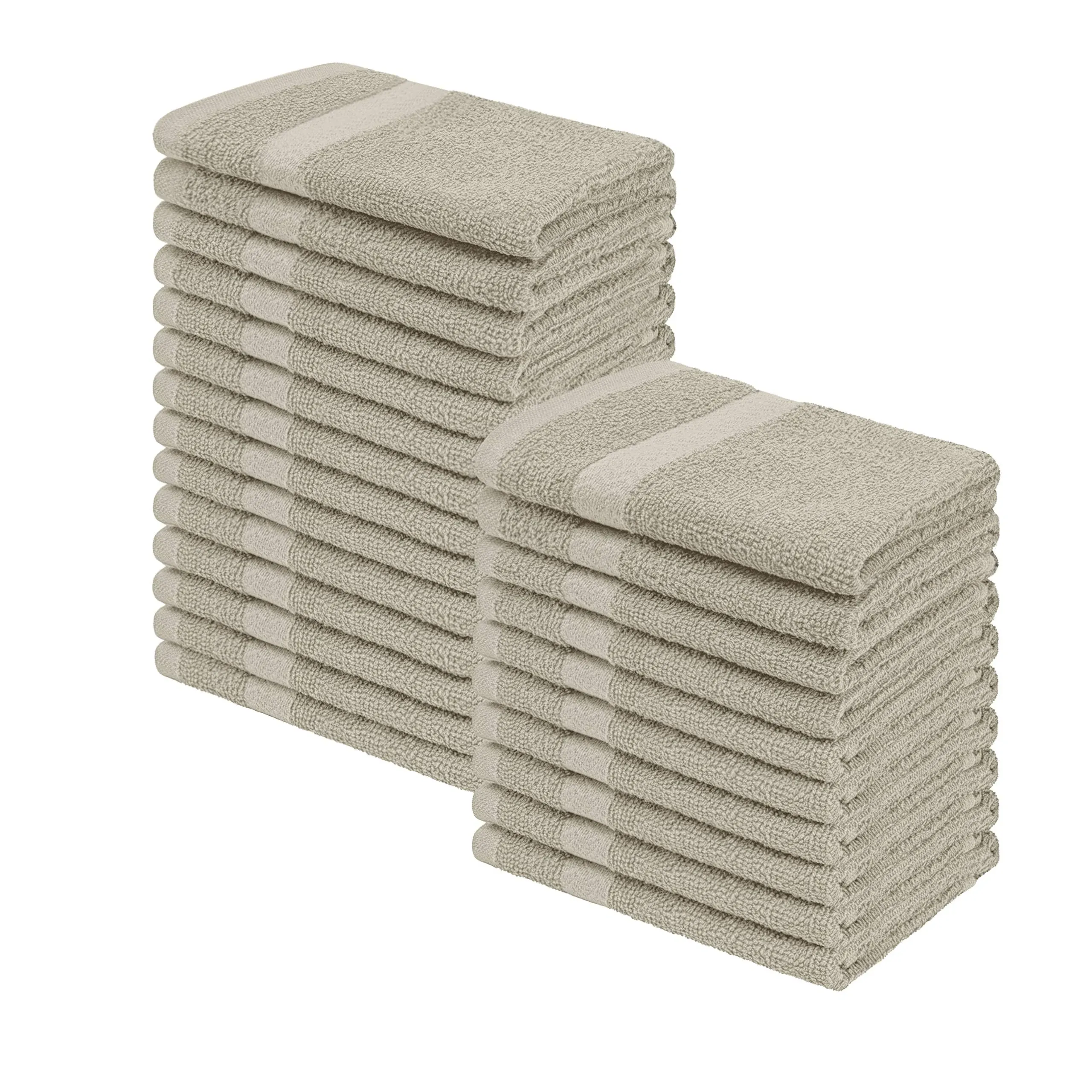 Superior Absorbant 24-Piece Cotton Face Towel Set