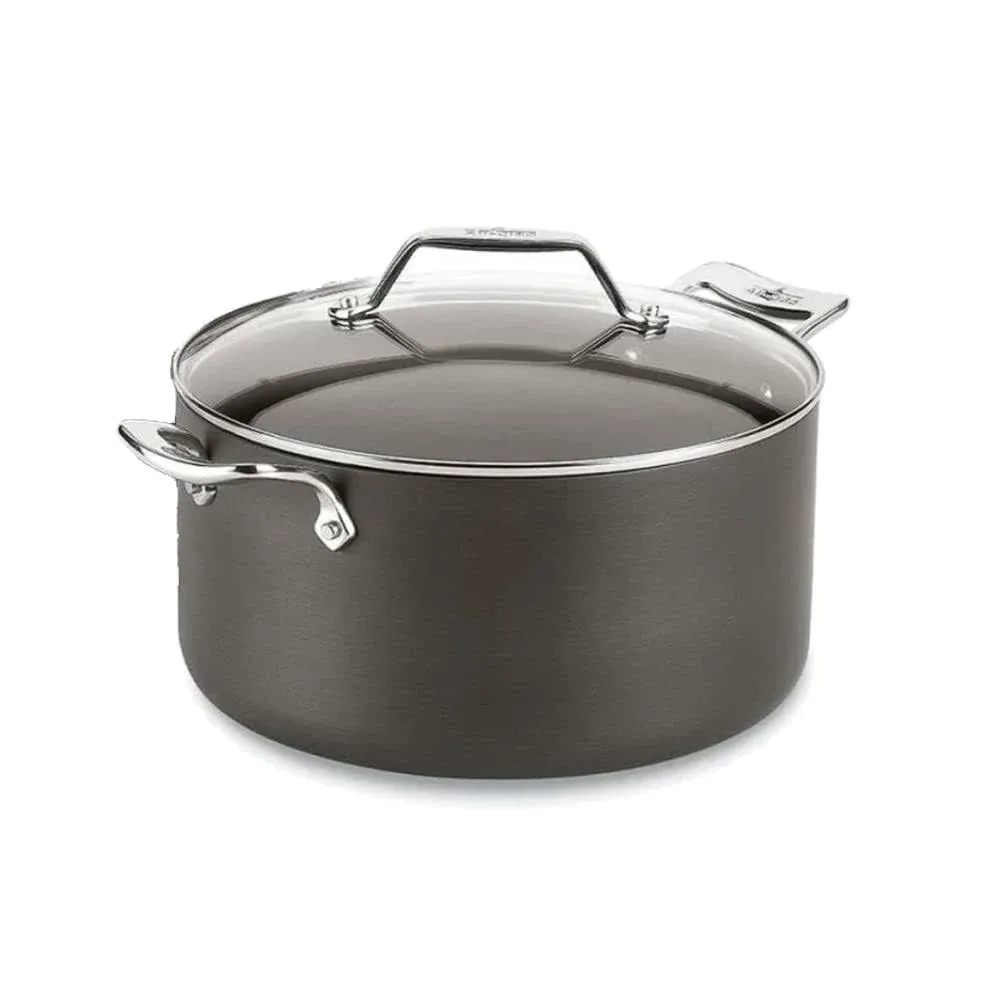 All-Clad Essentials Nonstick Cookware (4 Quart Stock Pot with Glass Lid)