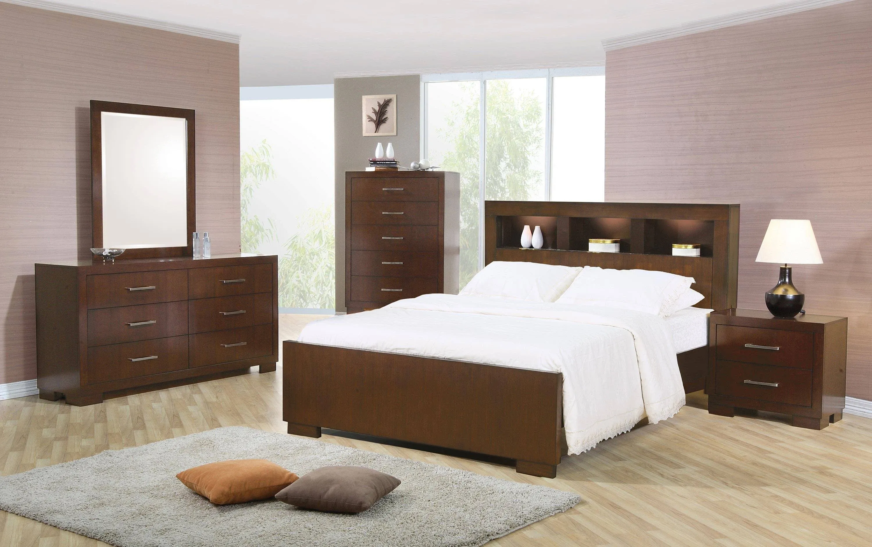 Coaster Jessica 4-Piece Queen Bedroom Set Cappuccino