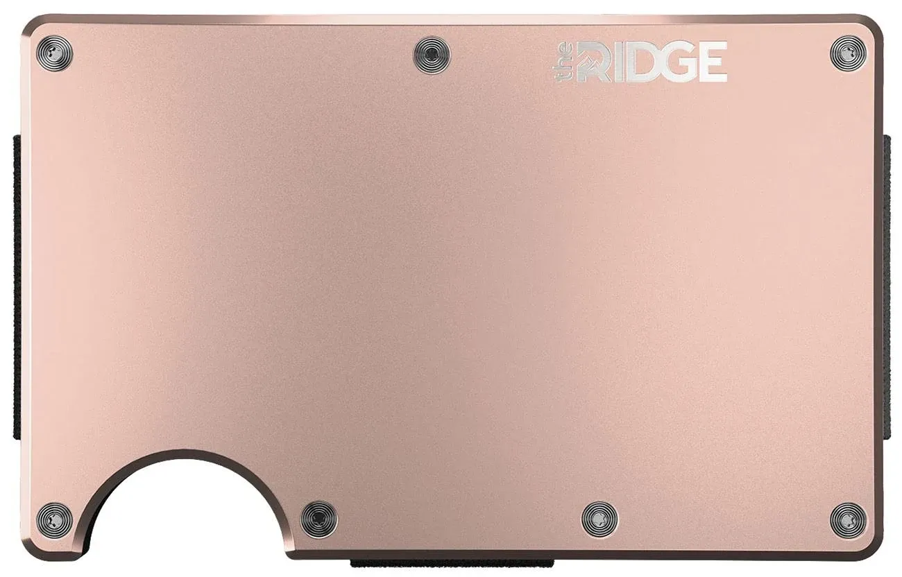 Ridge Men's Minimalist Metal RFID Blocking Wallet with Card Holder