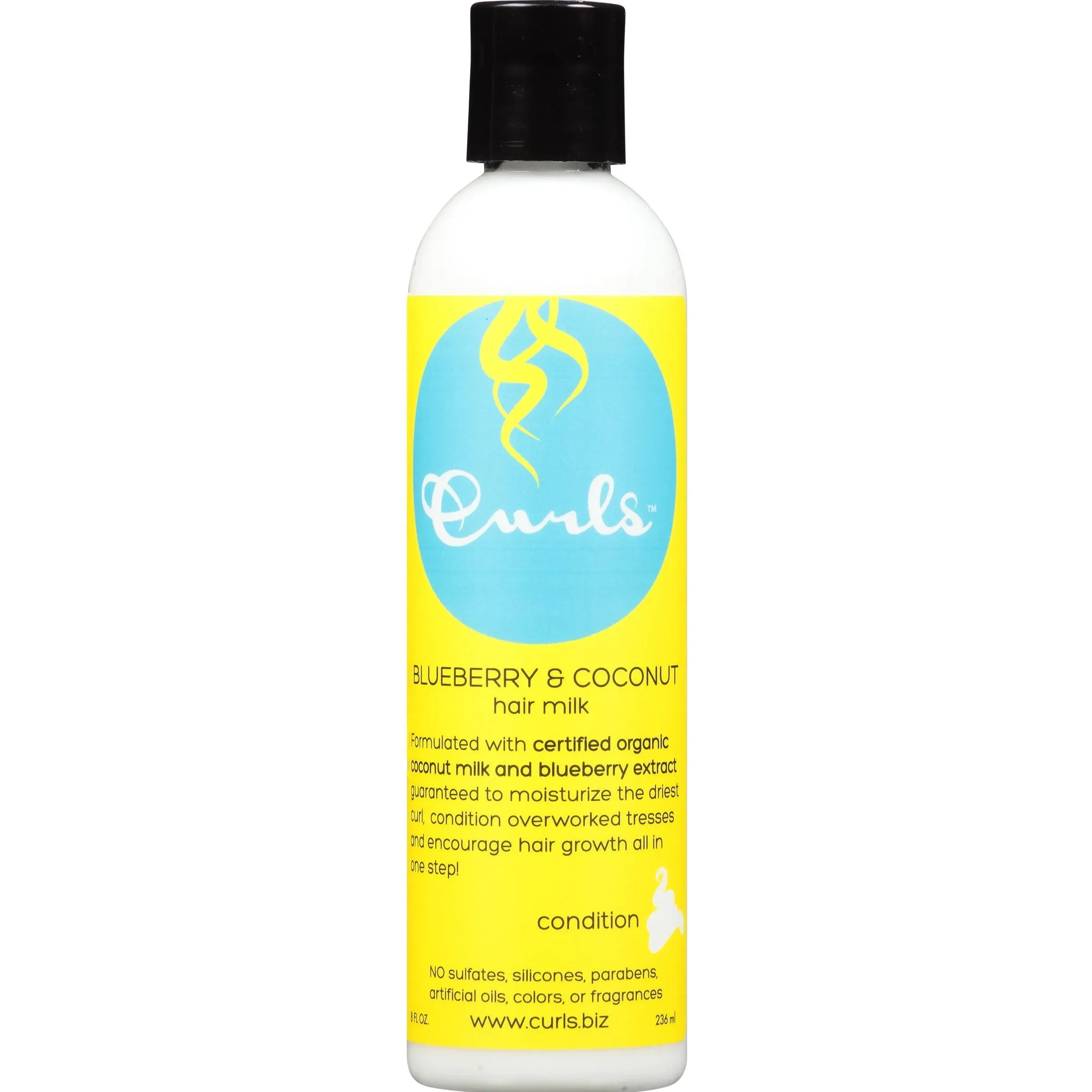 Curls Hair Milk, Condition, Blueberry & Coconut - 8 fl oz