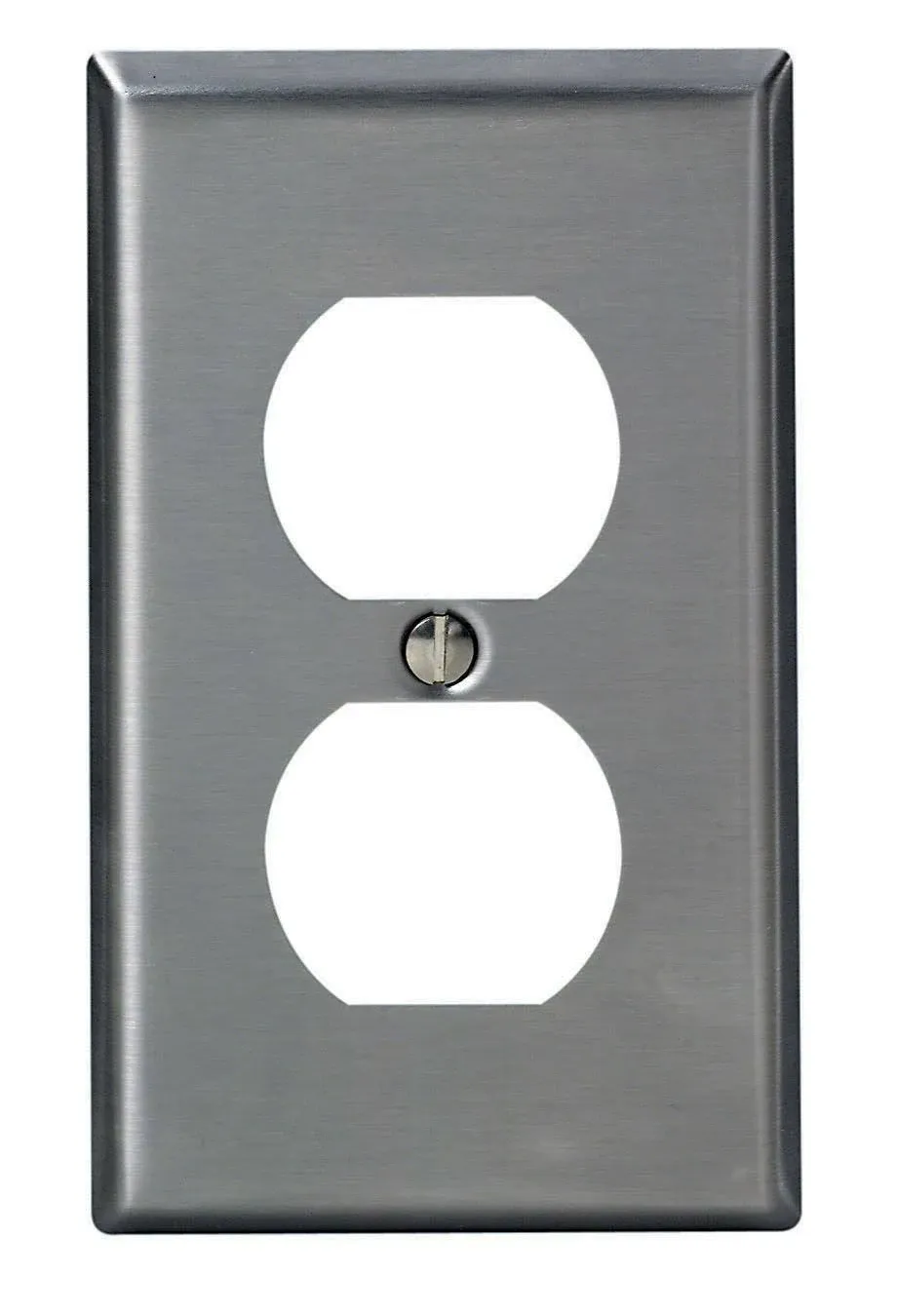 Leviton #84003-40 Stainless Steel One Gang Receptacle Wall Plate, Qty of 20, #4